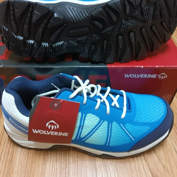 Wolverine Men’s Blue Athletic Work Sneakers - Picture 5 of 7